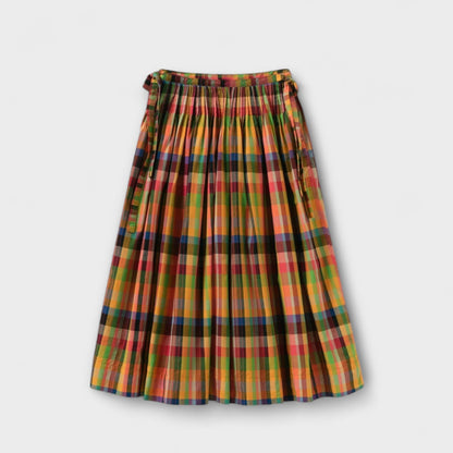 Emilia - Multicolored Striped Pleated Skirt