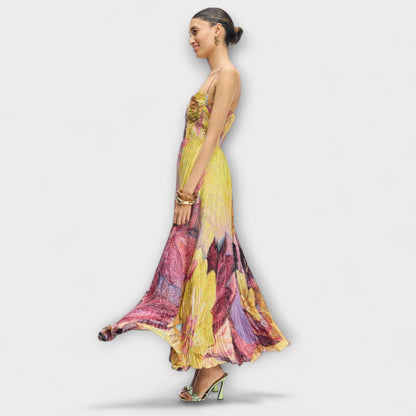 Kiara - Maxi Dress with Vibrant Ikat Print