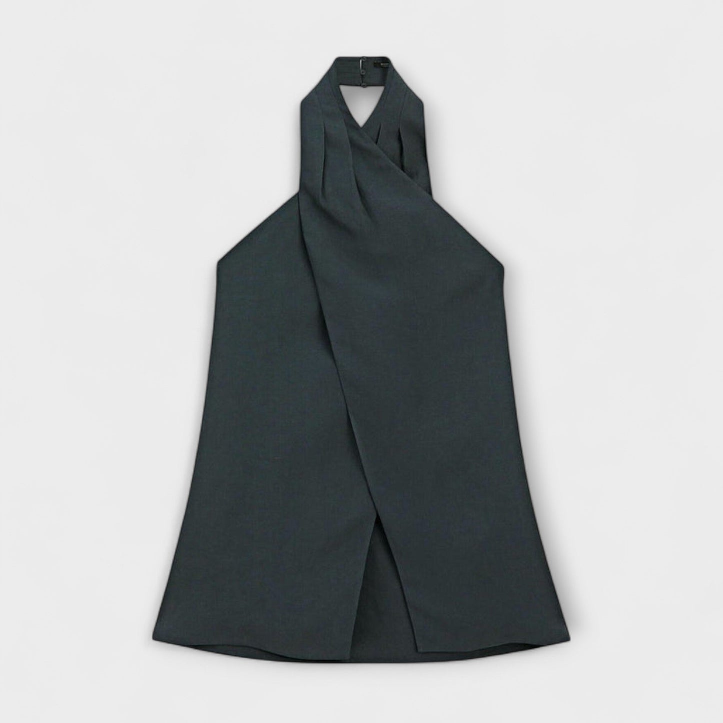 Leah - Blue Halter Neck Top with Back Cutout