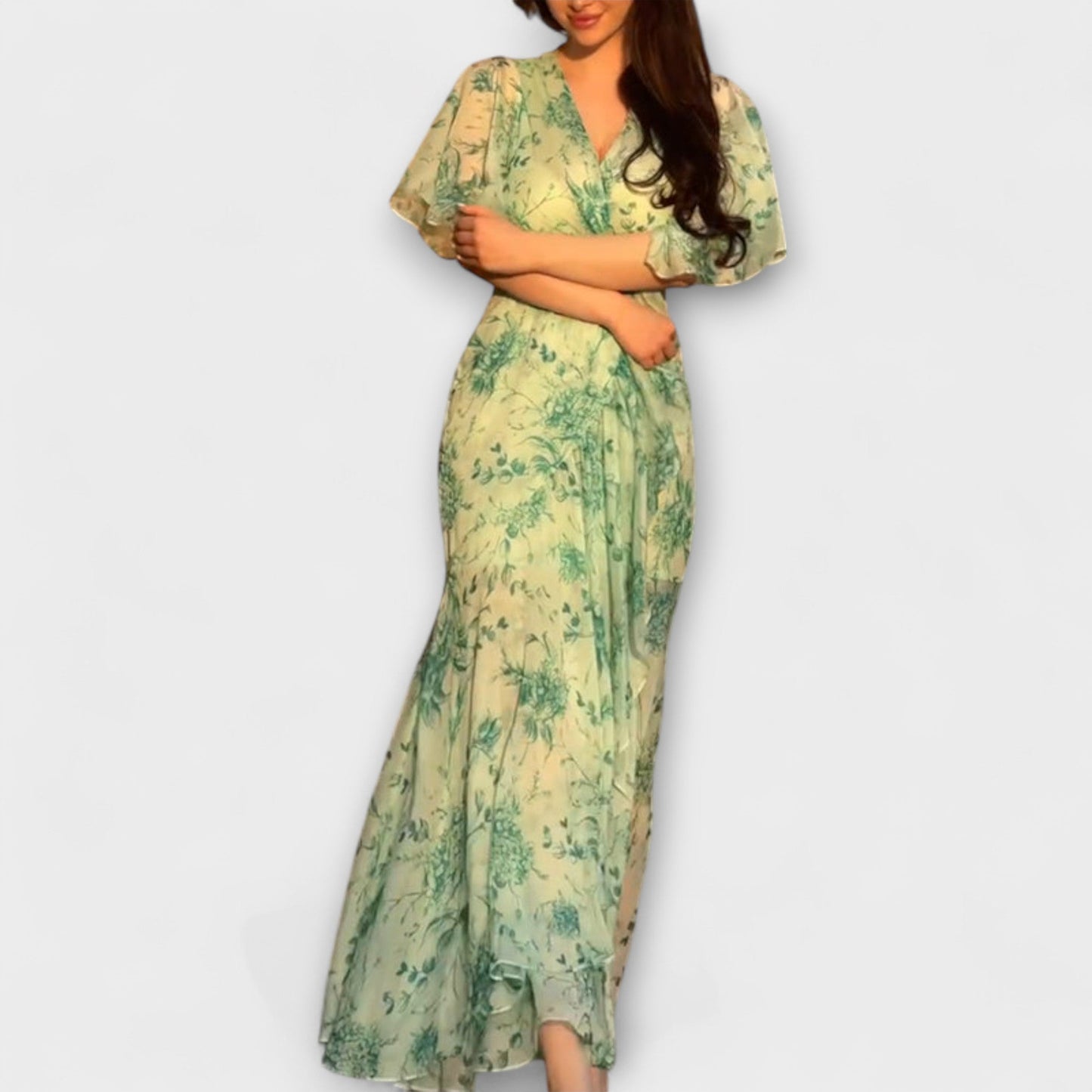 Lana - Stylish Floral V-Neck Dress