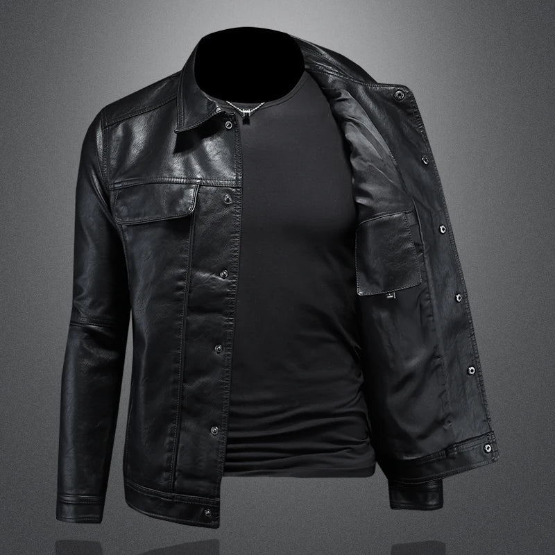 Classic Men’s Faux Leather Jacket