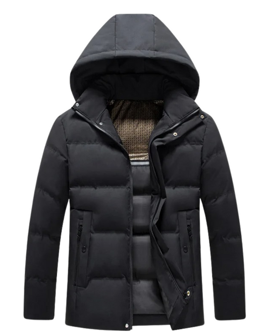Stylish wool coat with hood