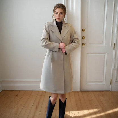 Lady Luxe™ Coat with Velvet Lining / A Refined Classic that Warms with Charm!
