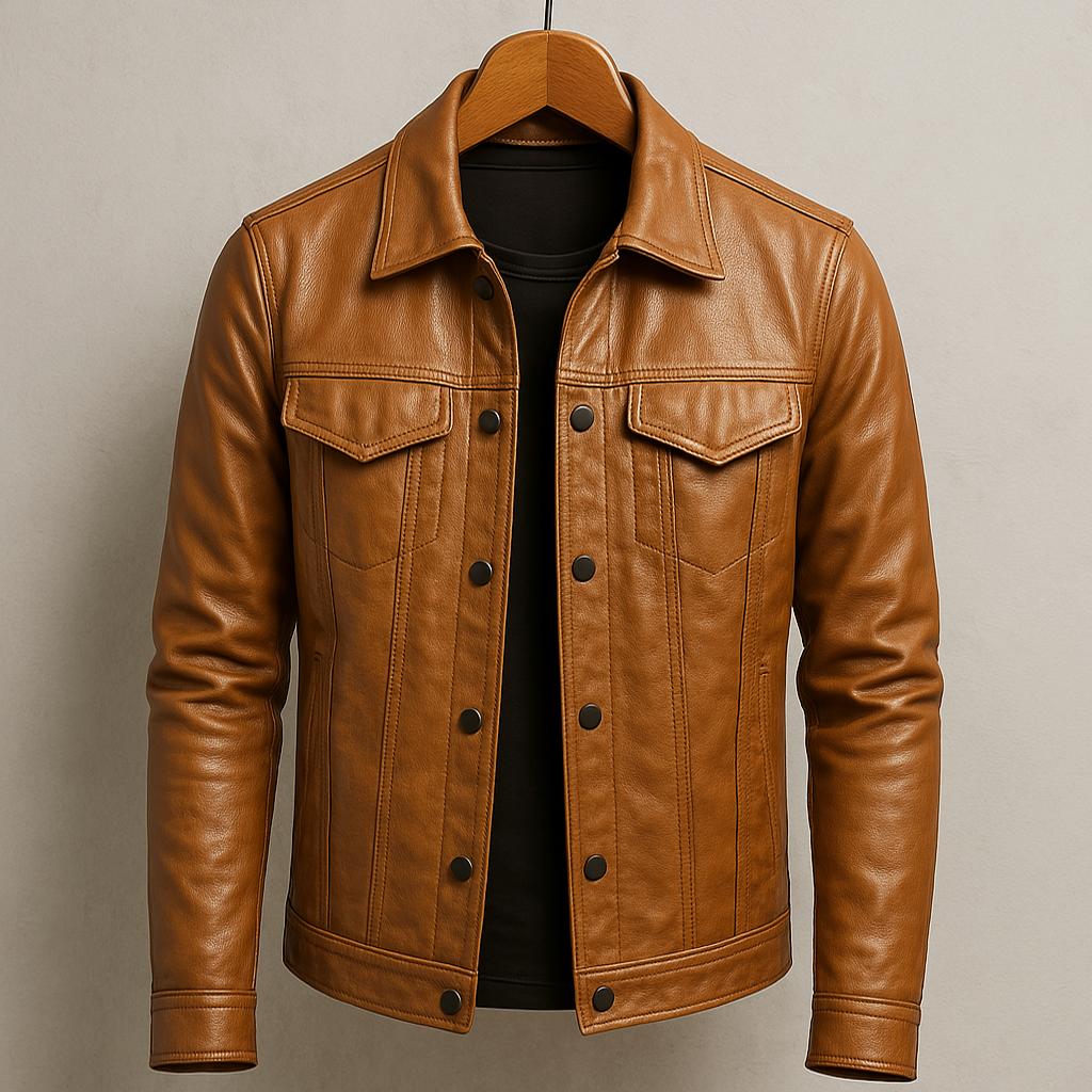 Classic Men’s Faux Leather Jacket