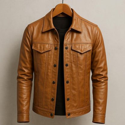 Classic Men’s Faux Leather Jacket