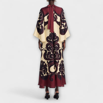 Lucy - Breathtaking Grenadilla Print Maxi Dress for Effortless Elegance